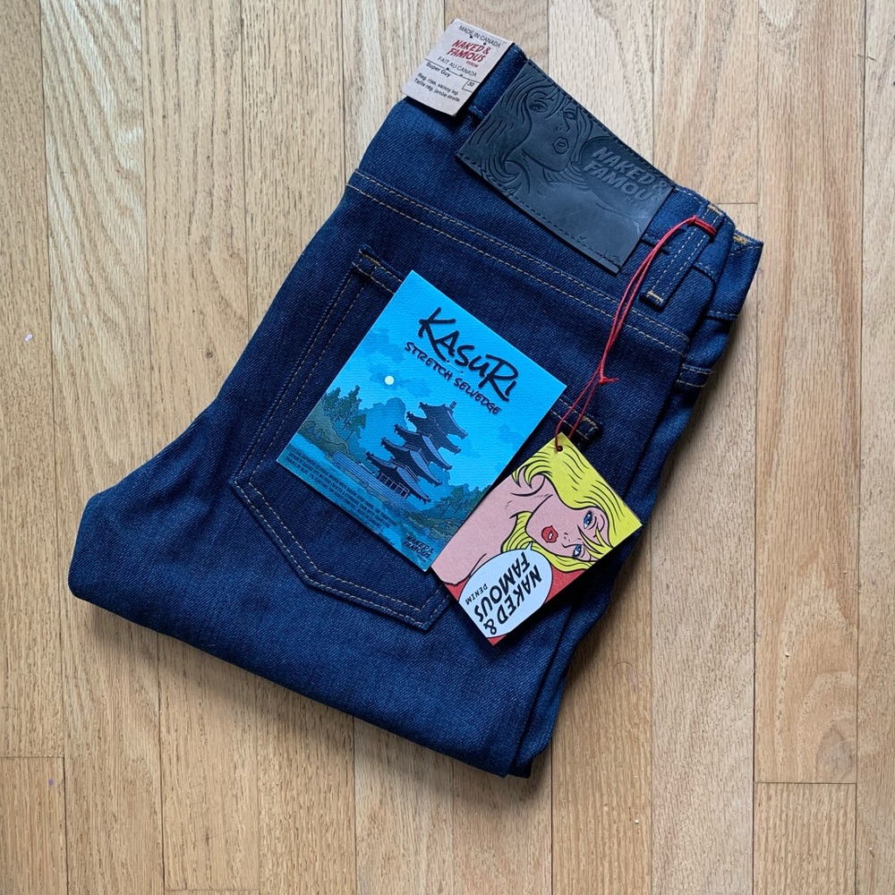 NWT Naked & Famous Kasuri Stretch Selvedge Jeans